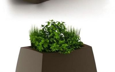 Love this idea!   Bird houses & dog houses in planters.