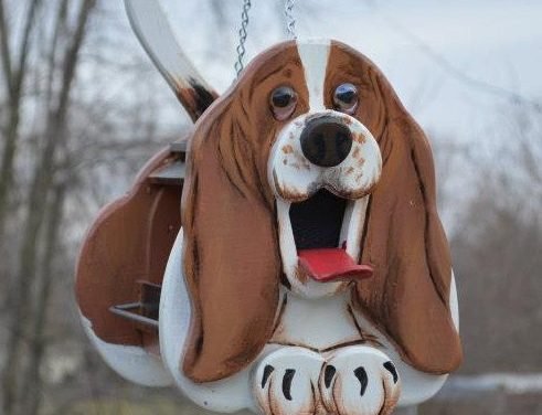 Basset Hound Dog Birdhouse or Bird Feeder by MyCountryHaven, $60.00