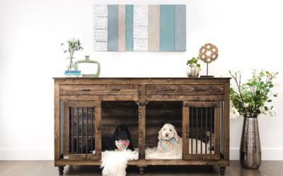 Custom wood kennels, memory foam beds: The wild world of modern pet furniture