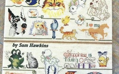 Favorite Pets to Cross Stitch Pattern Book Dog Cat Bird Mouse Fish Turtle & more #AmericanSchoolofNeedlework #CrossStitchBook