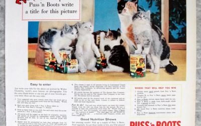 1958 Puss'n Boots Cat Food -25,000 Contest -Original 13.5 * 10.5 Magazine Ad