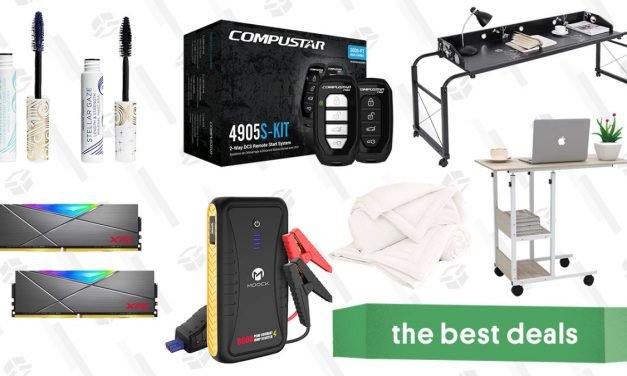 Sunday's Best Deals: Compustar Remote Start Kit, Buffy Cloud Comforters, XPG Spectrix RAM, Pacifica Vegan & Clean Mascara, Moock Jump Starter, and More